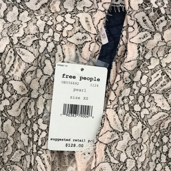 Free People tall tale lace tunic pink NWT XS&S - Picture 8 of 8